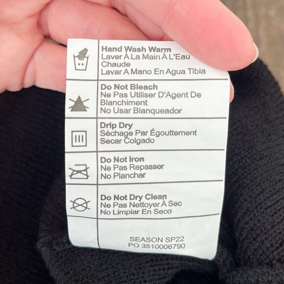 Carhartt Knit Cuffed Beanie Logo Patch Cold Weather Hat A18 Mens in Black - Picture 10 of 11